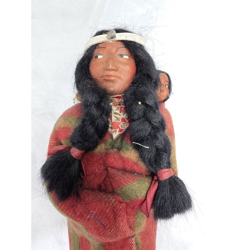 Vintage Skookum Indian Doll Papoose & Baby Native American With Tags 11"
